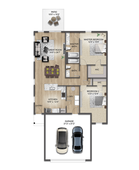 Pembrook Townhomes - B1N Hamilton Floor Plan